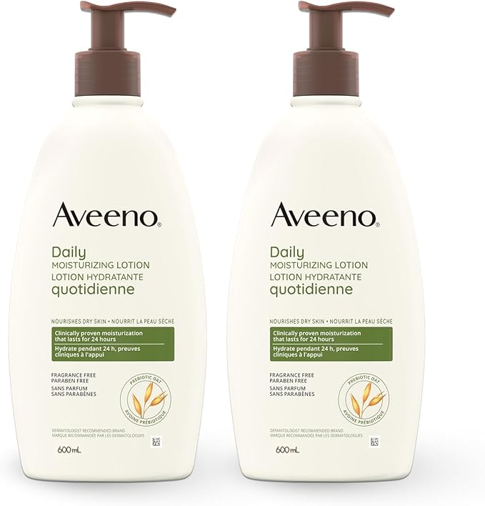 Aveeno active naturals Daily Moisturizing Lotion, moisturizes for 24h, 2 x 600 ml - Image 2